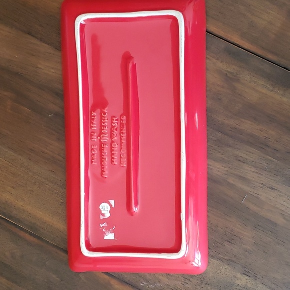 Maioliche Jessica Red Serving Tray Platter Made in Italy - Picture 3 of 4